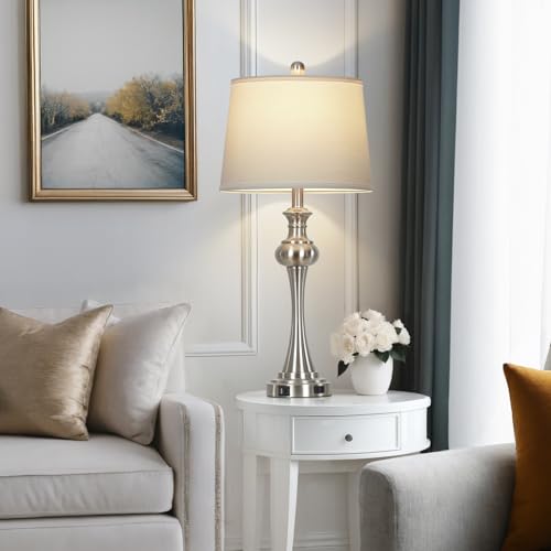 28.75" Silver Table Lamps for Living Room