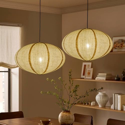 Oval Hanging Lamp Shades (2 Count)