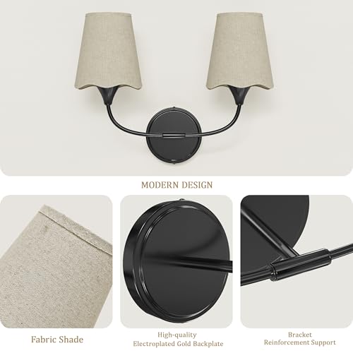 Bathroom Light Fixtures Over Mirror (Black / 2 Light)