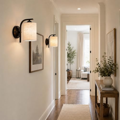 Black Wall Sconces Lights for Bathroom (2 Count)