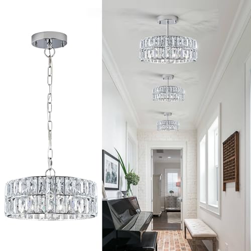 Chrome Crystal Chandelier 12" 4