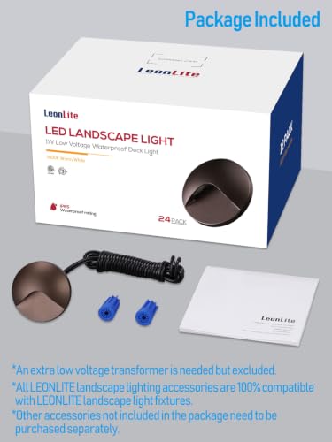 24 Pack Recessed Low Voltage LED Deck Light Anti (24 Count)