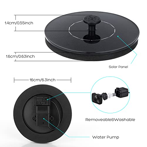 1W Solar Bird Bath Fountain Pump