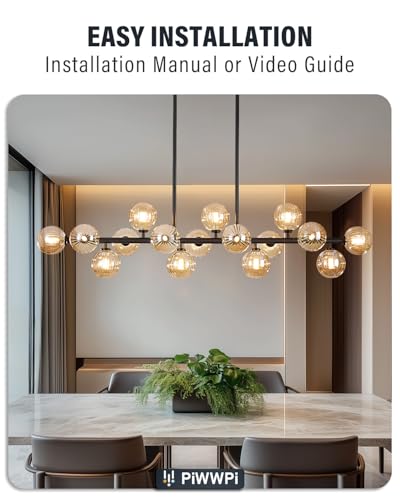 Large Linear Chandeliers for Dining Room Kitchen Island