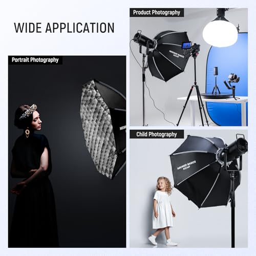 Basics Octagonal Softbox Kit for Studio Photography Video Recording Streaming
