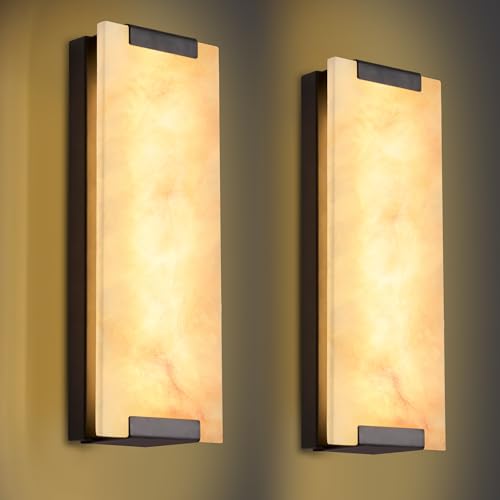 14.2 in Alabaster Wall Sconces (2 Count)