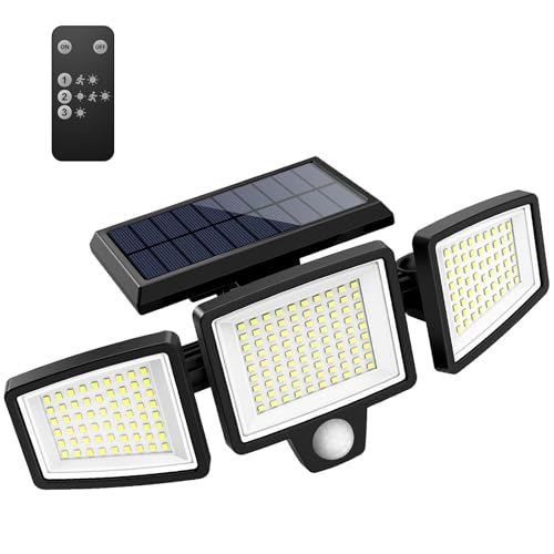 Solar Outdoor Lights 2500LM 210 LED Security Lights with Remote Control