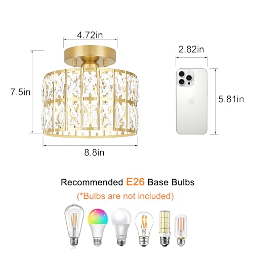 Crystal Ceiling Light Fixture