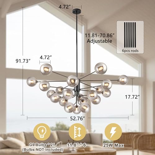 Dining Room Chandelier Light Fixture 21 Lights Sputnik Chandeliers