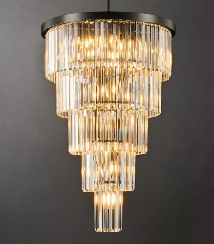High Ceiling Chandelier Crystal Modern