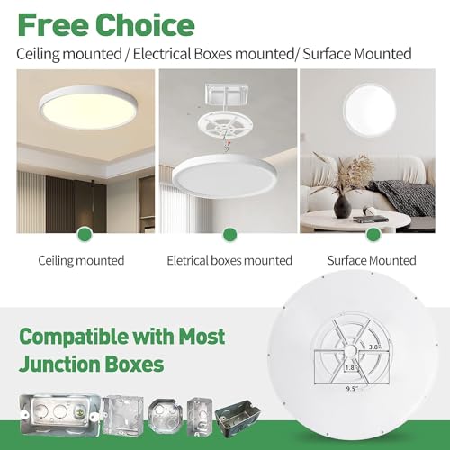 20 Inch Large LED Flush Mount Ceiling Light