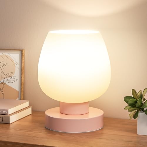 Pink Touch Table Lamp for Nightstand