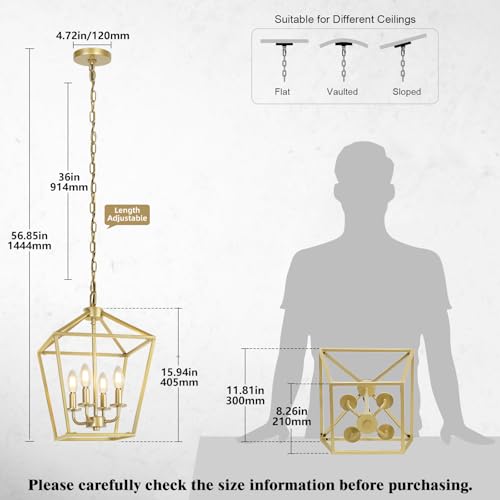 4 Light Gold Chandelier (4 Count)