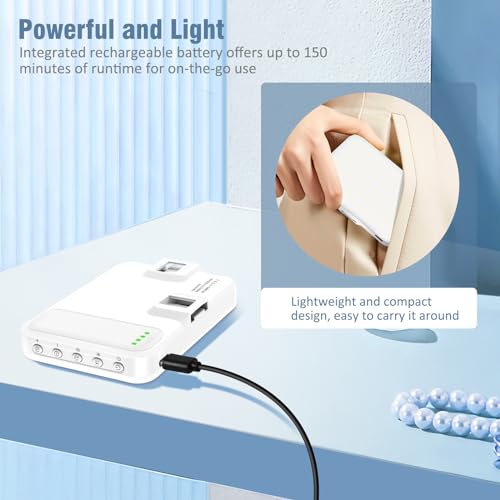 60 LED Portable Selfie Light Video Conference Lighting with Clip & Camera Tripod Adapter Rechargeable 2200mAh CRI 97+