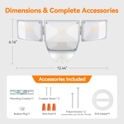 85W 10000LM Switch Controlled Outdoor Flood Lights (White)