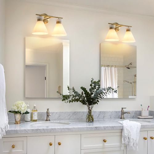 Gold Bathroom Light Fixtures (2 Count)