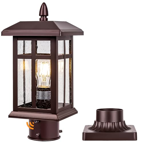 Dusk to Dawn Outdoor Hardwired Post Lights Electric Bronze