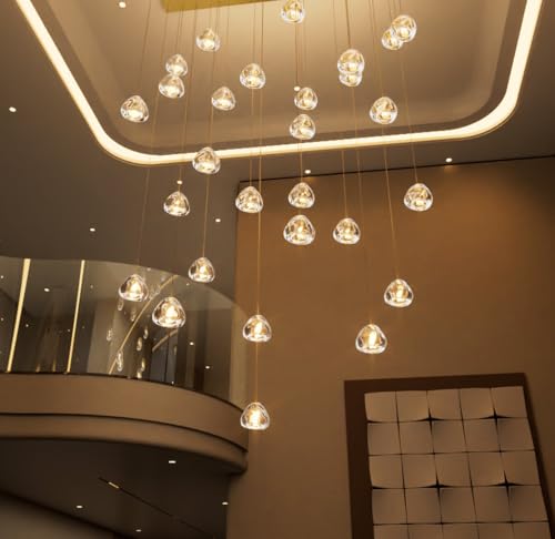 LED Rectangular Chandeliers for Ding Room Light Dimmable Living Room High Ceiling Pendant Lights Fixtures Lighting 138in Long Foyer Entryway Lighting Silver