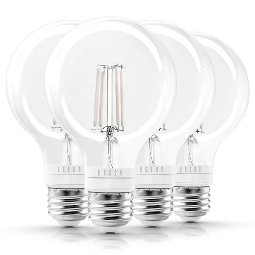 Vintage G25 LED Light Bulb 60 Watt Equivalent (4 Count)
