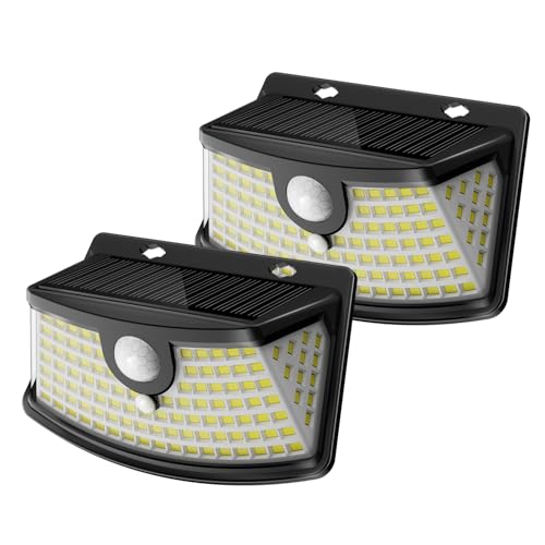 Solar Motion Sensor Lights Outdoor 120 LEDs (2 Count)