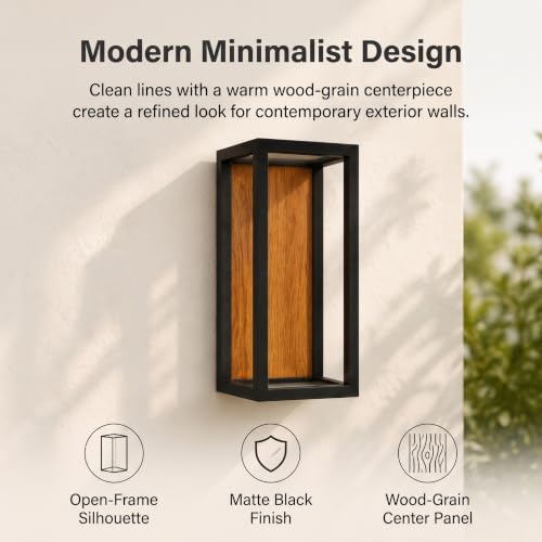 Dusk to Dawn Outdoor Wall Light (Walnut Brown)