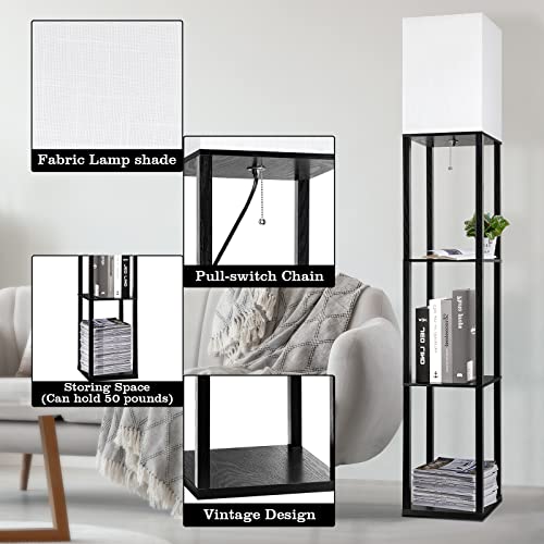 Floor Lamp with Shelves