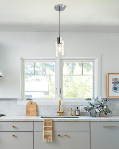 Chrome Pendant Lights Kitchen Island (3 Count)