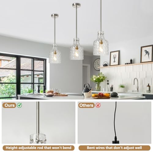 Modern Glass Pendant Lighting for Kitchen Island
