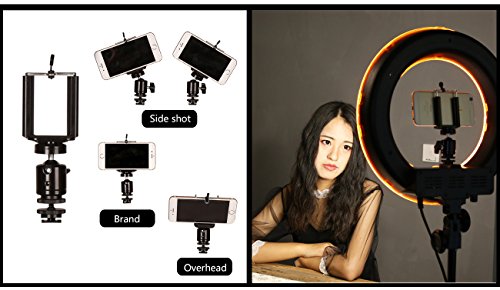 18 inch 65W LED Ring Light Mirror Make Up Beauty Light Studio Video Light Photography Lighting with Stand Bag for Portrait Selfie