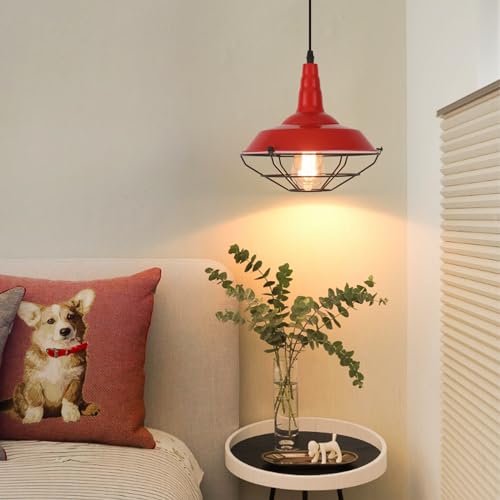 Farmhouse Red Pendant Light (3 Count)