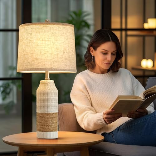 Rattan Table Lamps Set of 2 (2 Count)