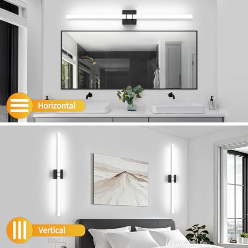 Modern Black Vanity Light Bar 40 Inch