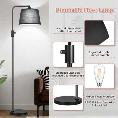 Upgraded] Dimmable Floor Lamp