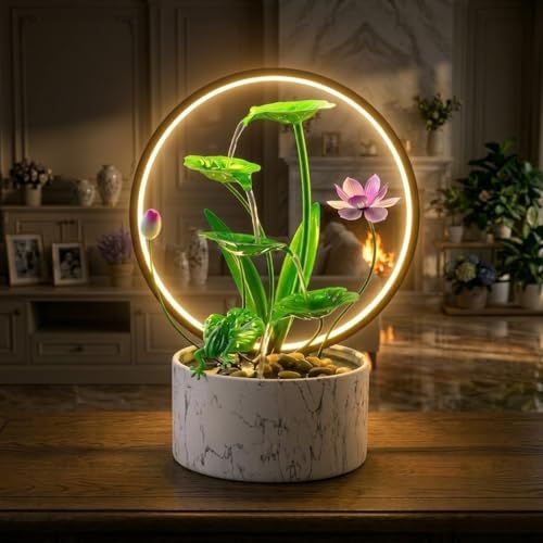 Qingyinge 15‘’H Green Small Water Fountain Indoor