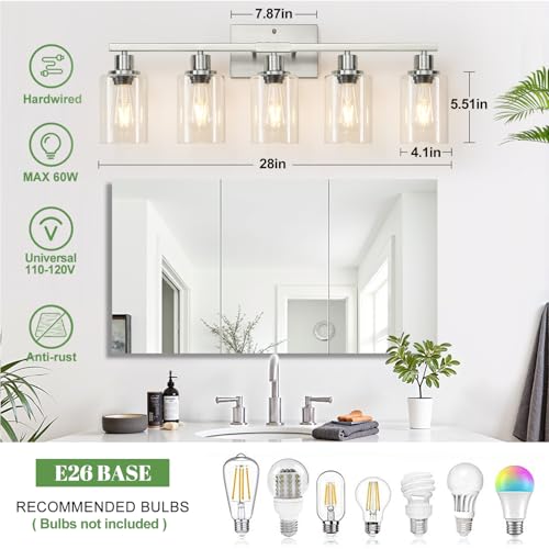 5 Light Bathroom Light Fixtures