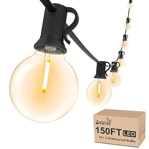 Outdoor String Lights 150 FT Waterproof Outside Patio Light 78 Bulbs (150 Foot)