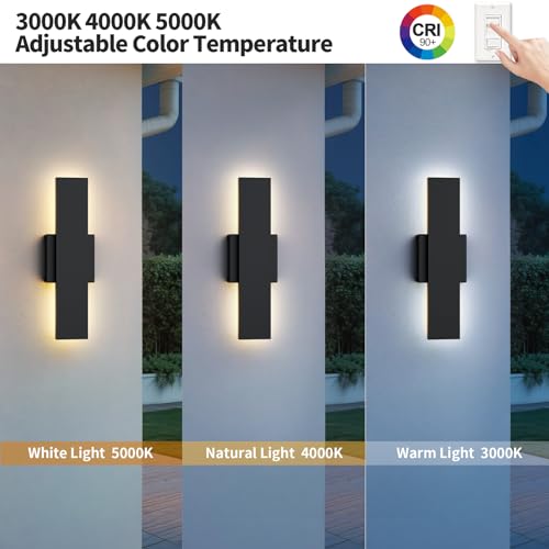 2 Pack 15.75 inch Modern LED Outdoor Wall Light (2 Count)