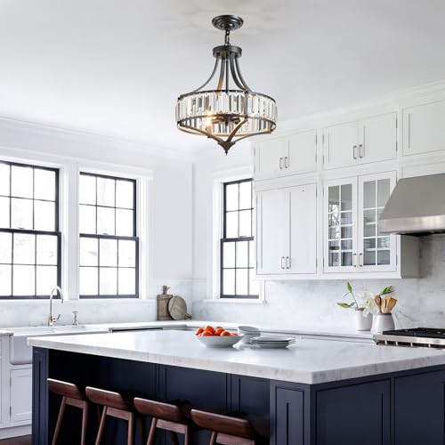 Black Crystal Chandeliers for Dining Room