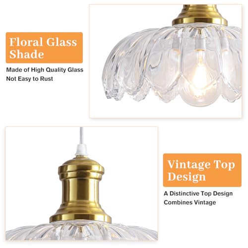 Vintage Gold Pendant Light Fixture