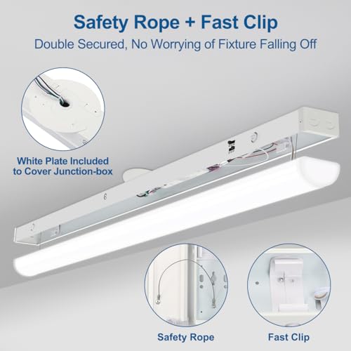 4FT LED Linear Light Fixture 4Pack (4 Count)