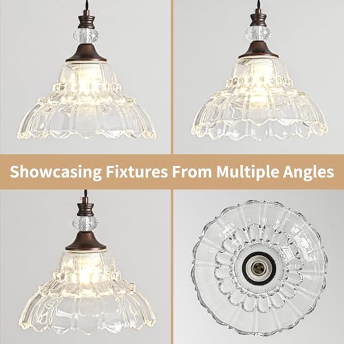 1 Piece Vintage Chandelier in Oil Rubbed Bronze Finish with Flower (1-Light / Oil-Rubbed Bronze)