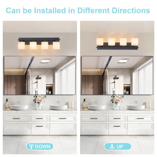 Modern Bathroom Light Fixtures Over Mirror