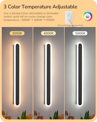 Upgraded 39.4" LED Outdoor Wall Light (78 Count)