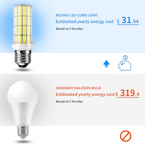 Led Light Bulb 6pcs 200w Equivalent 2500 Lumen 5000k Cool Daylight White 20w Super Bright Led Bulb E26