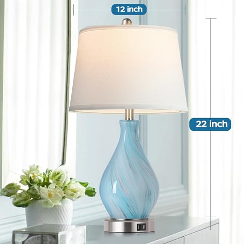 Modern Accent Table Lamp Set of 2 Touch Control (2 Count)