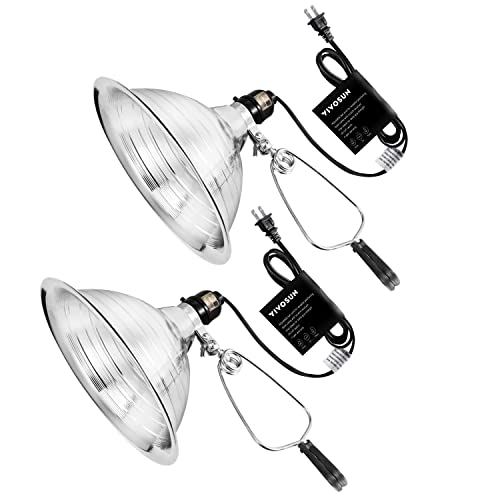 2 Pack Clamp Lamp Light with Detachable 8.5 Inch Aluminum Reflector (2 Count)