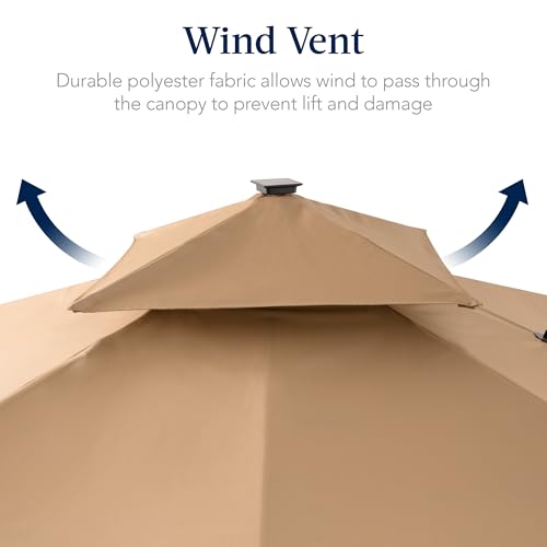 12x12ft LED Cantilever Patio Umbrella w