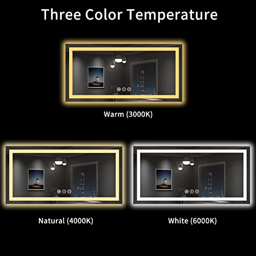 55"X30" LED Bathroom Mirror with Lights