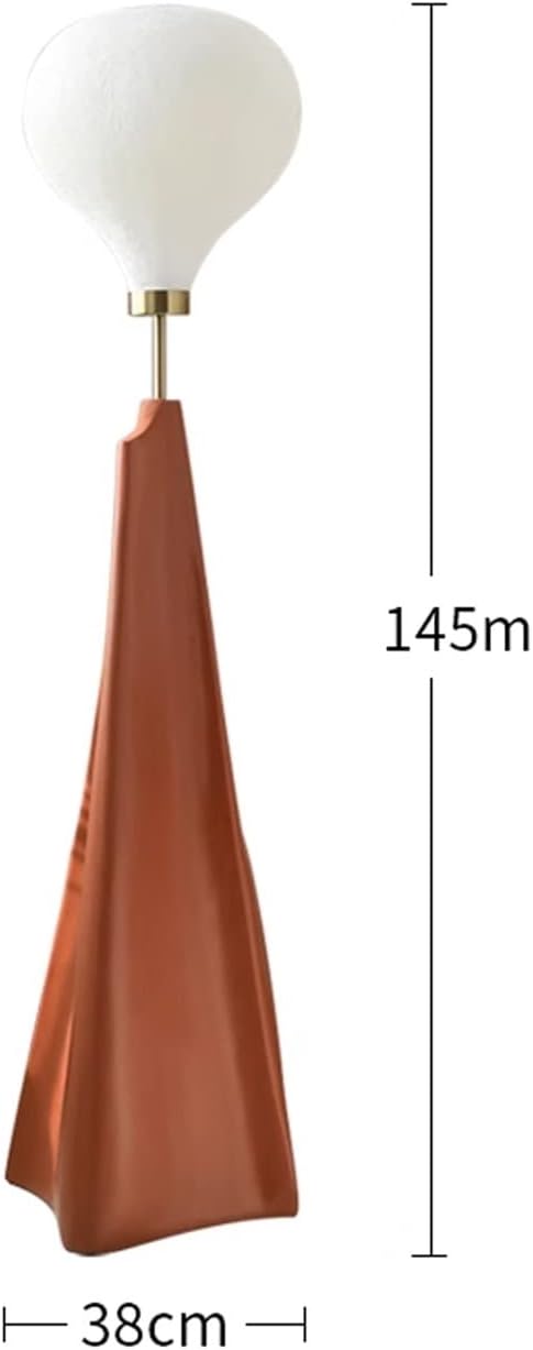 Floor Lamp Resin Floor Lamp Living Room Design Decorative Floor Lamp Simple Bedroom Art Lamp (Without Light Source) Standing Reading Lamps (Color : Brown)