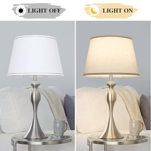 Large White Lamp Shades Set of 2 (2 Count)